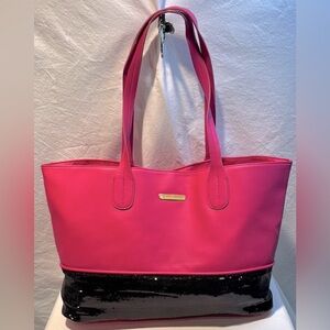 Juicy Couture Pink and Black Structured Tote